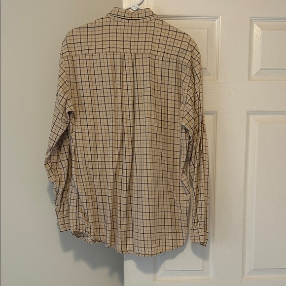 L.L. Bean Beige Plaid Men's Shirt - Picture 2 of 3